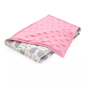 Scamp Minky-vászon takaró (Pink Hedgehog Grey)
