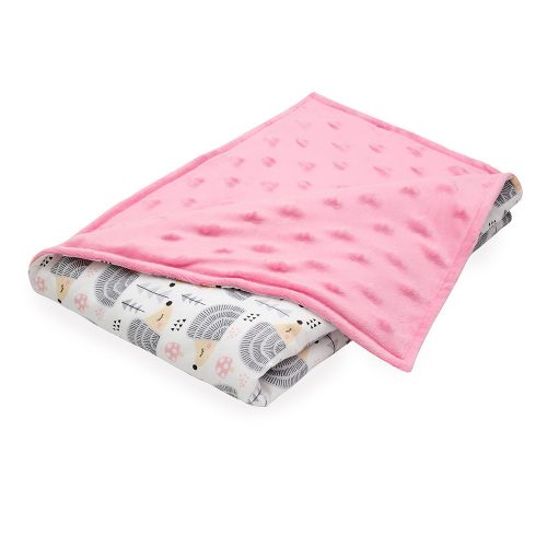 Scamp Minky-vászon takaró (Pink Hedgehog Grey)