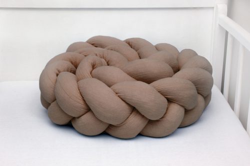 Scamp Fonott rácsvédő muszlin anyagból - 210cm light brown