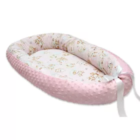 Scamp minky-vászon babafészek /PinkAnimals