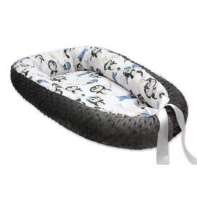 Scamp minky-vászon babafészek /PenguinBlue