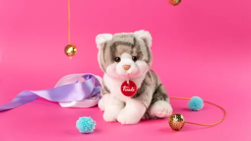 Trudi Kitten Brad white/grey - Cica fehér/szürke 14cm
