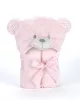 Mora POMPON BEAR P86 pléd 75*95 04 - pink dobozos
