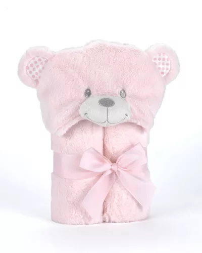 Mora POMPON BEAR P86 pléd 75*95 04 - pink dobozos