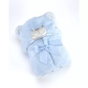 Mora POMPON BEAR P86 pléd 75*95 05 - blue dobozos