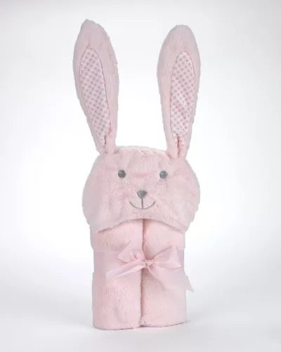 Mora POMPON RABBIT P88 pléd 75*95 04 - pink dobozos