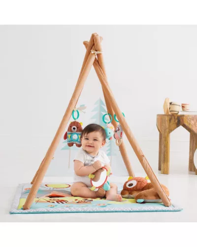Skip Hop játszószőnyeg játékhíddal Camping Cub