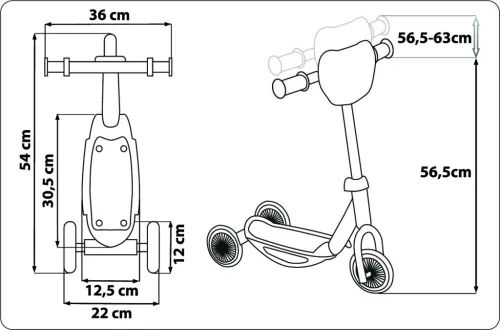 Seven Polska 3 kerekű bébi roller - PRINCESS