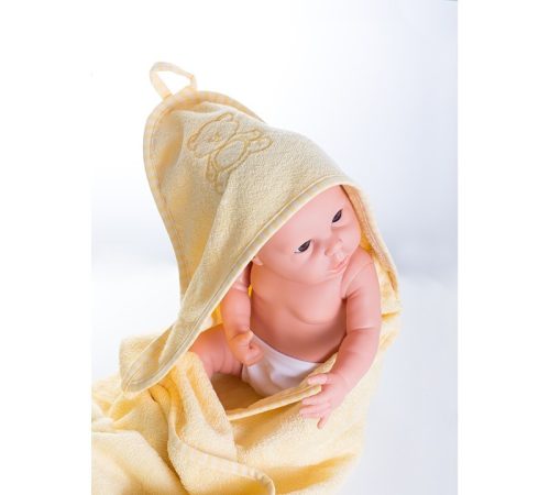 Vaganza Fürdőlepedő hímzett 80×80 - Sárga/Maci