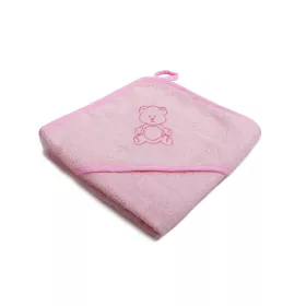   Vaganza Fürdőlepedő hímzett 110×110 - Rózsaszín/Pink/Maci (Több minta)