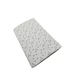   Vaganza Pamut strech lepedő 60x120-70x140cm - Szürke Szivecskék