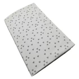 Vaganza Pamut strech lepedő 40x90cm - Szürke Szívecskék