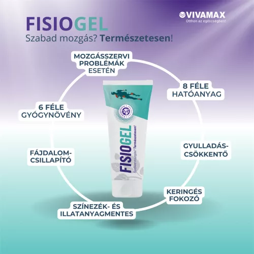 Vivamax Fisiogel emulgél 6 féle gyógynövénnyel - 100 ml