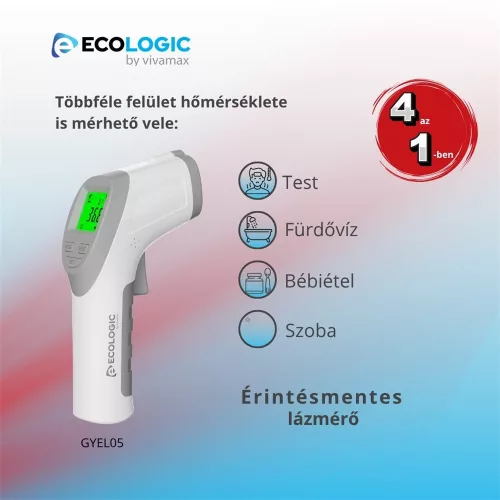 EcoLogic by Vivamax Érintés nélküli (non-contact) lázmérő