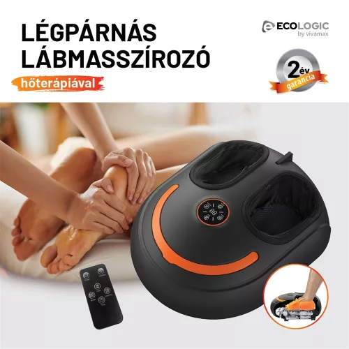 EcoLogic by Vivamax Légpárnás lábmasszírozó készülék hőterápiával