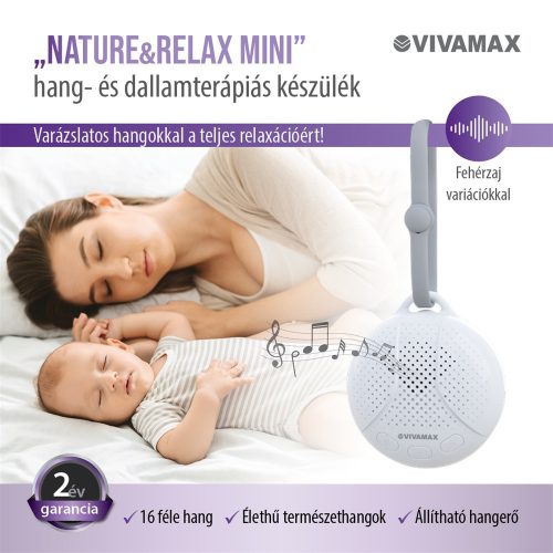 Vivamax Nature&Relax "Mini" hang-és dallamterápiás készülék - fehér zaj 