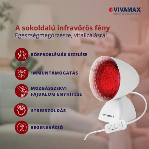 Vivamax Infralámpa (100 W) biztonsági védőborítással