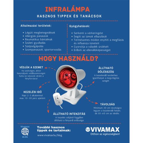 Vivamax Infralámpa extra funkciókkal (150 W-os izzóval)