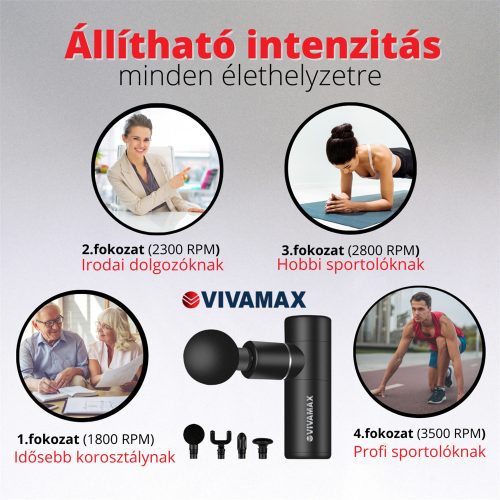 Vivamax IntenseGun "Vibe" masszázspisztoly