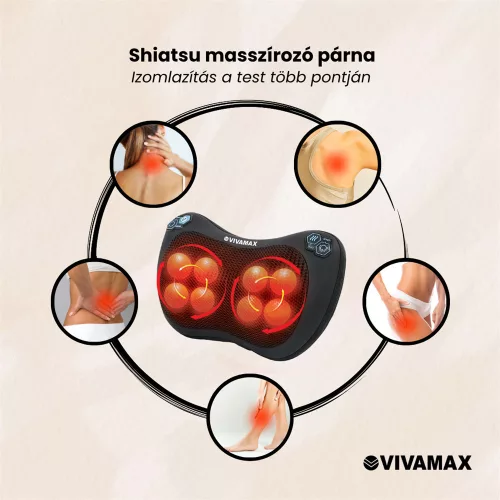 Vivamax "Shiatsu" masszírozó párna