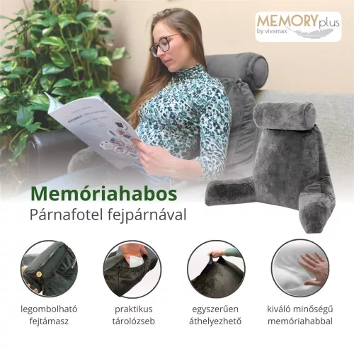 Vivamax Memóriahabos párnafotel fejtámasztó párnával