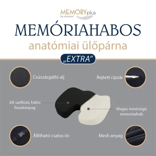 Vivamax Memóriahabos anatómiai ülőpárna "Extra"
