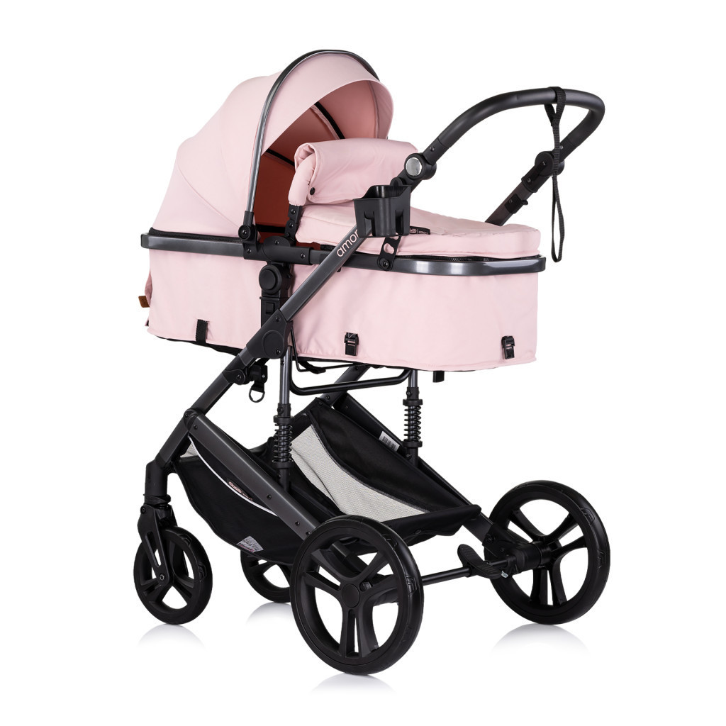 Chipolino Amore babakocsi mózessé alakítható sportrésszel - Pink Marshmallow