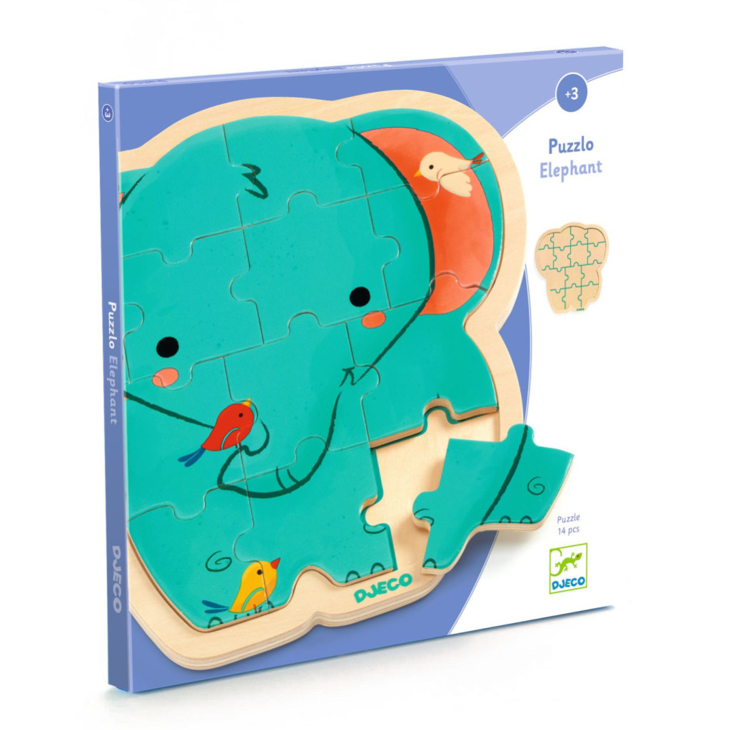 Djeco Fa puzzle Elefánt 14 db-os - Puzzlo Elephant Djeco Fa puzzle Elefánt 14 db-os - Puzzlo Elephant
