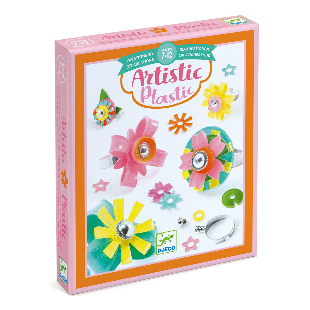 Djeco Magic plastic ékszerkészítés - Gyűrűk Djeco Magic plastic ékszerkészítés - Gyűrűk