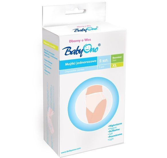 BabyOno Eldobható kismama bugyi, M méret, 5 db-os BabyOno Eldobható kismama bugyi, M méret, 5 db-os