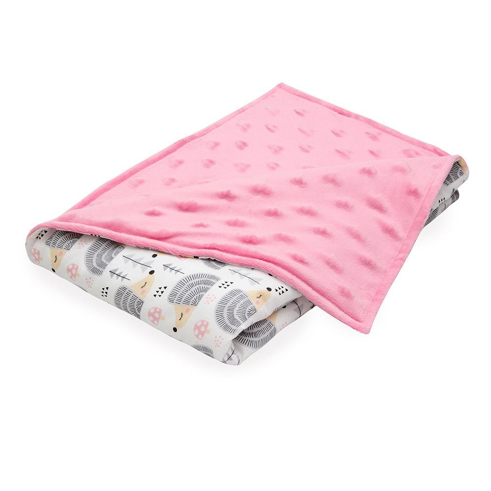Scamp Minky-vászon takaró (Pink Hedgehog Grey)